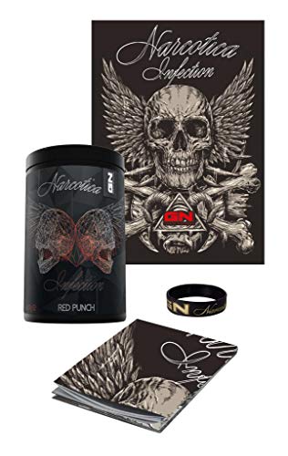 GN Limited Edition Narcotica Infection Pre-Workout Hardcore Booster Trainingsbooster Bodybuilding 400g inkl. Armband u. Poster (Red Punch - Rote
