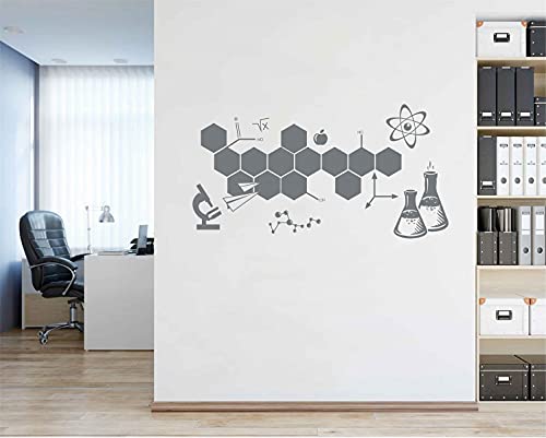 Science Quote Sign Wall Decals Classroom Decor School Wall Vinyl Stickers Home Study Room Al763 (Grey) #TOP2