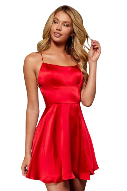 Image of Short Dress /Women Green Dress /Western Girls Dress /Satin Knee Length Dress