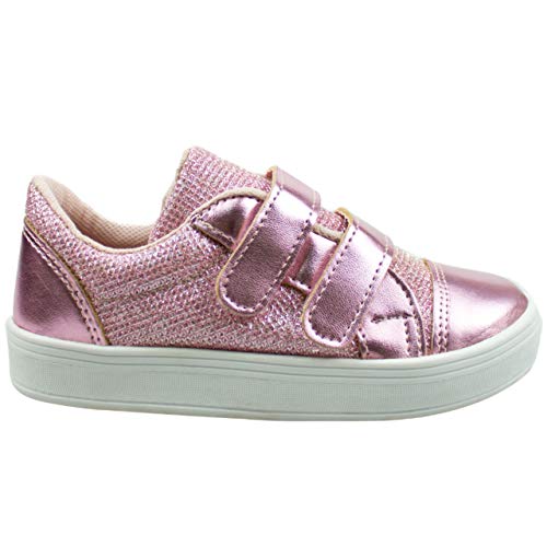 Tênis Infantil Feminino Casual sem Cadarço Glitter Escolar