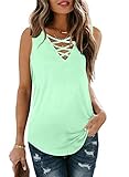 Sipaya Womens Tank Tops Summer Tops Casual Cami Shirts Basic Lace up Blouse S-XL