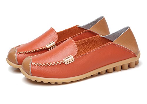 Mocassim Feminino VenusCelia Natural Comfort, Orange&yellowpatches, 6.5