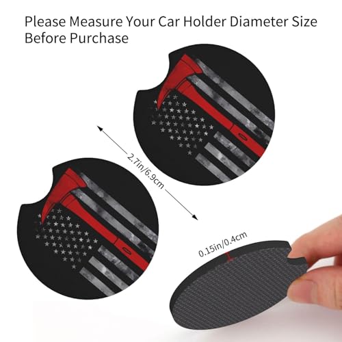Portavasos para carro 2 unidades diseño fuego negro miniatura 3