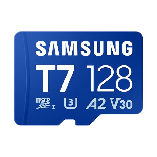 Samsung microSDXC T7 128GB, Transfer Speeds Up to 170 MB/s, Made for Casual Gamers, Amateur Creators, & Everyday Users (MB-MB128T/AM)