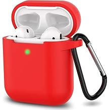 Apple Kulakl k 1/2 Nesil  le Uyumlu Tam Koruyucu Ask l  Yumu ak Slikon Kulakl k K l f  K rm z
