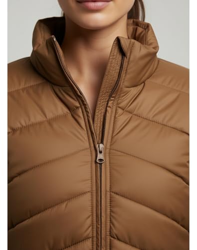Image of FYLTR Women's Puffer Solid Color Standard Length Jacket | Winter Stylish Jackets for Women | Waterproof | Lightweight | High-Neck