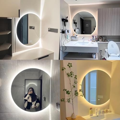 Miroir de salle de bain LED à intensité variable pour stopper les reflets sombres - 8