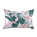 719 Copri Cuscini 40X60Cm, L'Orchidea Rosa Fiorisce La Foglia di Palma E Le Piante Federe Astratta Cuscino Copricuscini Bifacciale Caso Federa per Auto, Giardino, Regalo