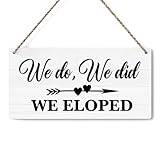 Rustic Wedding Sign We do we did, Engagement Wedding Photo Props Sign, Weddings Decor Stuff Engagement Party Decorations 12x6 Inches (White)
