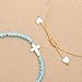 Agriajun Cross Blue Beaded Strand Bracelet for Women,Trendy Boho Handmade Adjustable Natural Stone Bead Bracelets Holiday Fashion Friendship Christian Jewelry Gifts.
