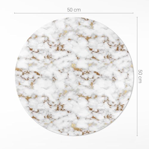 Tapis vinyle de cuisine rond protégeant le sol des taches - 4