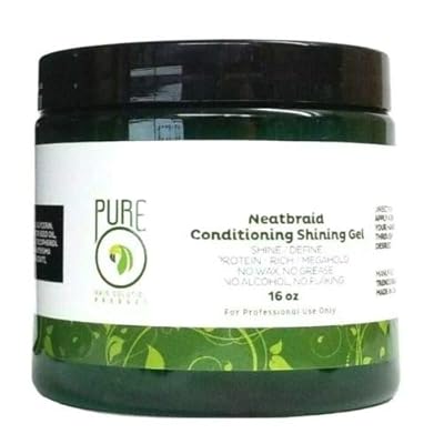 Pure O Natural Neatbraid Beauty Professional Conditioning Shining Gel 16 oz