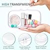 Hoolerry 4 Pcs Hard Clear Zipper Case Makeup Bags Plastic Zipper Pouch Transparent Storage Box Containers for Cosmetics, Snacks, Building Blocks, Puzzles(Clear,7.5 x 3.9 x 2 in,White) #2