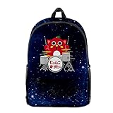 YTNSMDSE Nyango Star Merch 3D Print Zipper Backpack Men/Women Kawaii Canvas Bag Oxford Cloth Travel Bag (HL11812X17)