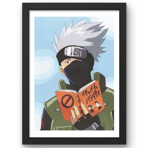 Image of CRAFT QUEST Naruto Anime Laminated Posters with Frame Painting For Anime Naruto Fans Wall Decor, Home Decor with Matt Black Frame (14 Inches x 10 Inches)