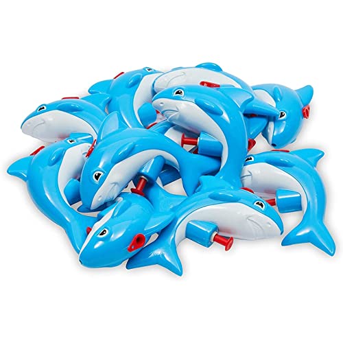 12 Pack Mini Water Gun For Kid's Pool Celebration, Birthday Party Favors Essentials, Shark, Blue (Ages 6 And Up) #TOP5