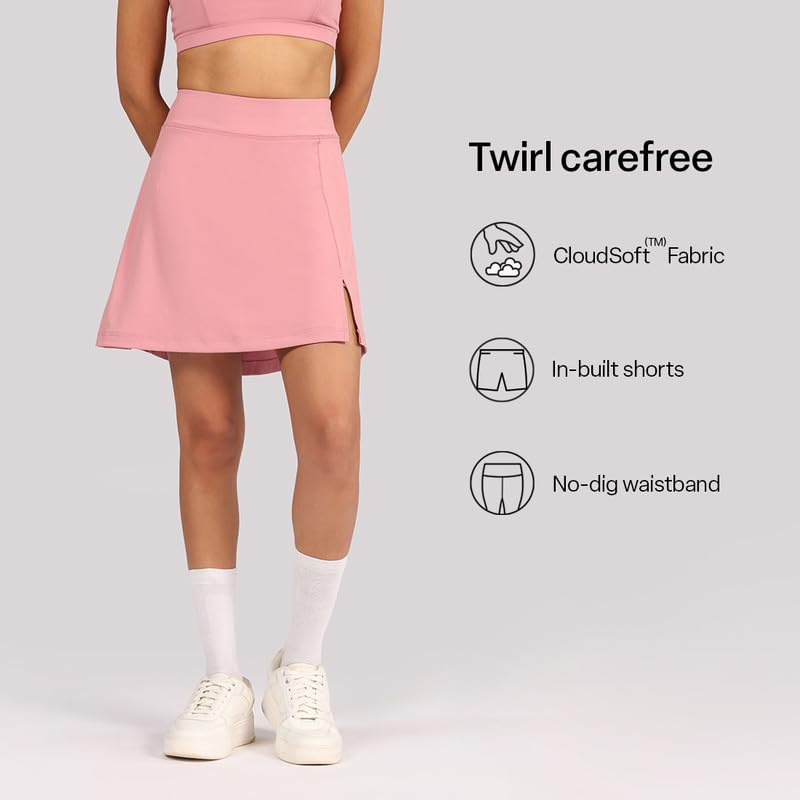 Image of BlissClub Ultimate Skorts | in-Built Shorts | Side Pocket | Side Slit at Hem | Invisible Back Pocket | CloudSoft TM Fabric
