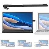 トラベル モニター - 軽量 トゥルー カラー デバイス 15.6型 | ポータブル トラベル モニター,ノートPC オフィス メディア ホーム 室内 愛好家 家族向け image