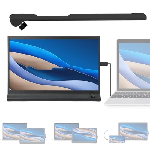 Monitor externo genérico, dispositivo ligero de 39,6 cm de color fieles | Monitor delgado para viaje | para ordenador portátil PC Oficinas Medios Hogar Interior Apasionados Familia