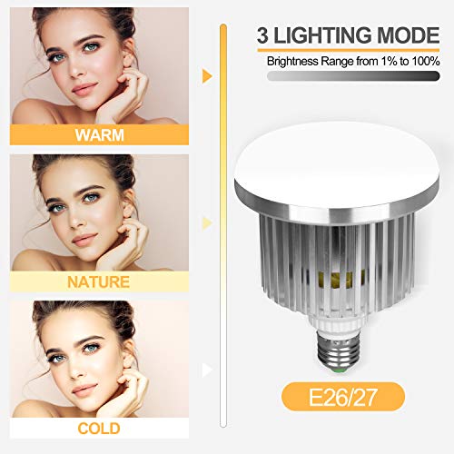 image for EMART 85W LED Light Bulb for Softbox/Umbrella, Dimmable Color Temperat