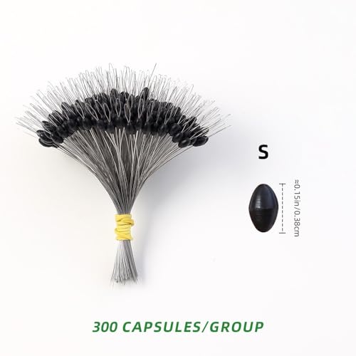 900 piezas topes ovales de silicón para pesca S/M/L miniatura 3