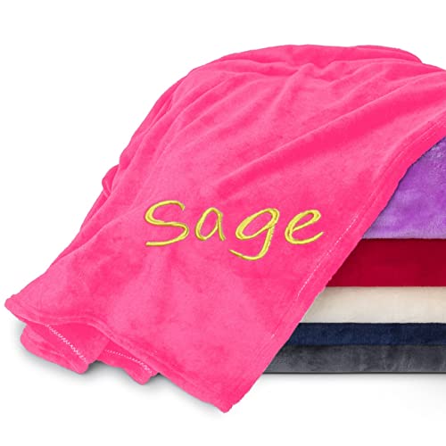 Personalized Blankets for Adults - Custom Blanket with Embroidere...