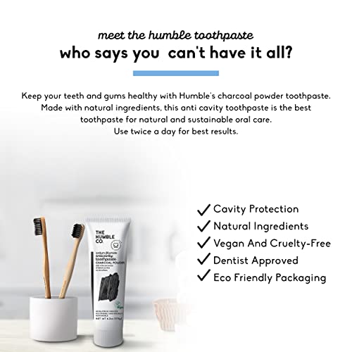The Humble Co. Natural Toothpaste, 2Pk - Anticavity Toothpaste For Adults With Fluoride And Natural Ingredients, Non Gmo Dentist Developed Formula (Charcoal Powder, 2 Pk) #TOP2