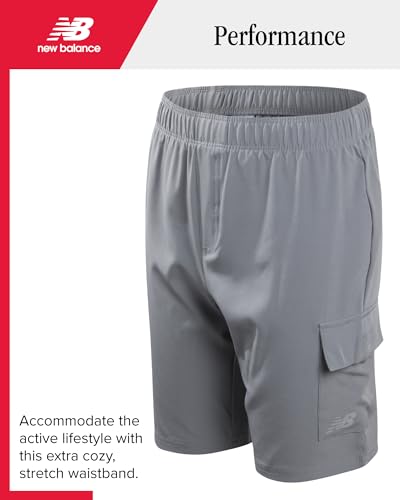 Image of New Balance Boys Short Set - 2 Piece Short Sleeve Collared Golf Boys Polo Shirt & Athletic Shorts for Outdoor Activities