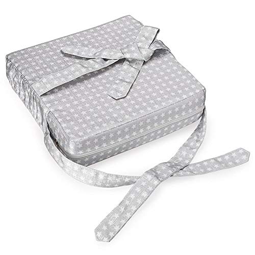 knowledgi Cojín de Asiento Infantil Cojín Elevador de Sillas de Comedor para Bebés Niños Desmontable con Correas Ajustables Cojín Antideslizante Asiento Elevador para niños