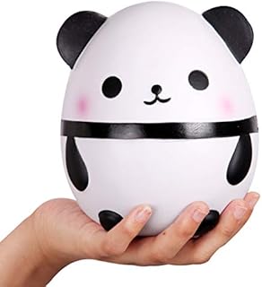 Anboor Squishies Panda Egg Jumbo Squishy Slow Rising Squeeze Toys Scented Kawaii Squishies Animal Toy for Kids Adults 1 Pcs (White)