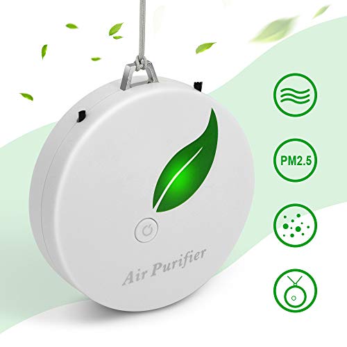 Aibrisk Mini Portable Air Purifier, Wearable Air Purifier Necklace USB Air Cleaner Travel-Size