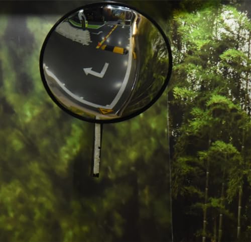 BESEA 18" inch Black Convex Mirrror Traffic Mirror, Wall Mounted Security Mirror, Safety Mirror for Garage Warehouse Mall Home Office Indoor with Clear View