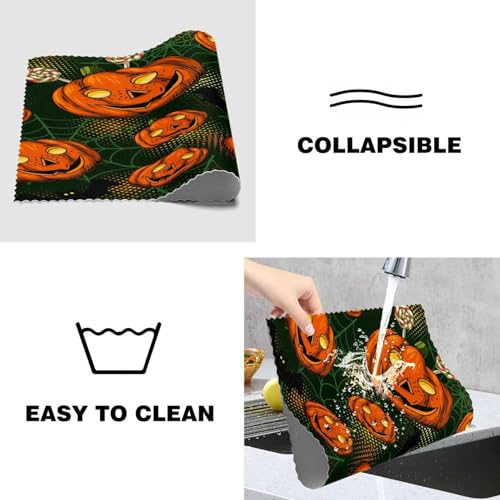 Set de table en toile d'araignée résistant chaleur décoration cuisine Halloween lot de 4