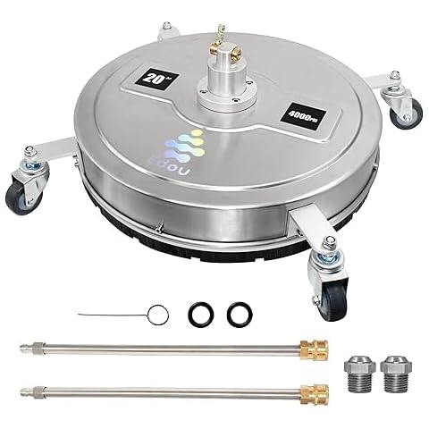 EDOU Direct 14" Pressure Washer Surface Cleaner with Wheels | Stainless Steel Disc Concrete Cleaner | Heavy Duty Power Washer for Floor Driveway, Patio | 4,000 PSI Max Working Pressure Cover