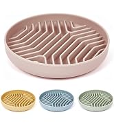 Slow Feeder Dog Bowls, Puzzle Silicone Dog Feeding Bowls with Suction Cups, Anti-Choking, Non-Sli...