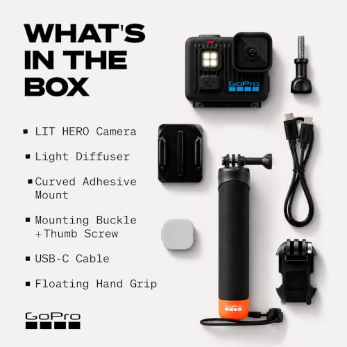 GoPro LIT Hero Bundle The Handler Floating Hand Grip - Lightweight, 4K, Waterproof Action Camera with Touchscreen — Edit Quik App - image 2