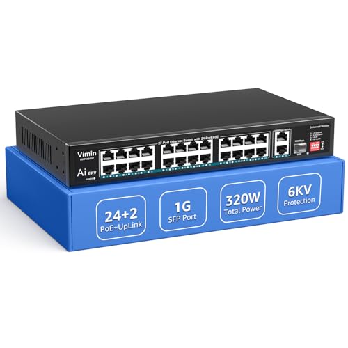 Switch Poe 24 Puertos Marca VIMIN