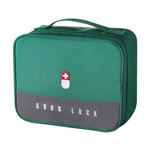 Image of ARURA (LABEL) Medicine Bags, Travel First Aid Box, Empty First Aid Kit Waterproof Medicine Storage Box, First Aid Pouch for Home, Office, Travel, Camping, Hiking (Large)