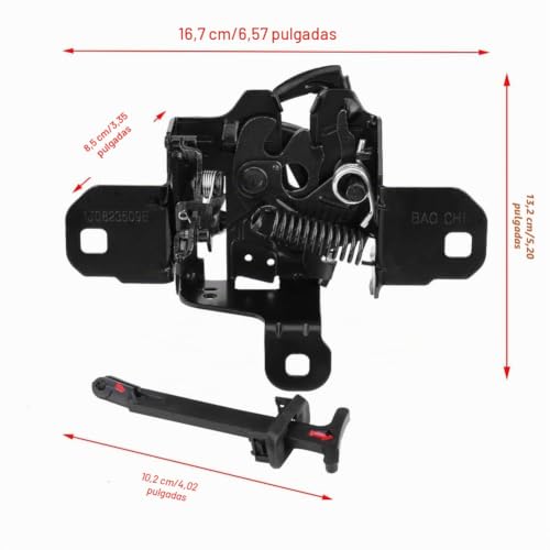 Pestillo de capó con mango 1J0 823 509E para mantenimiento de motor Golf IV 3