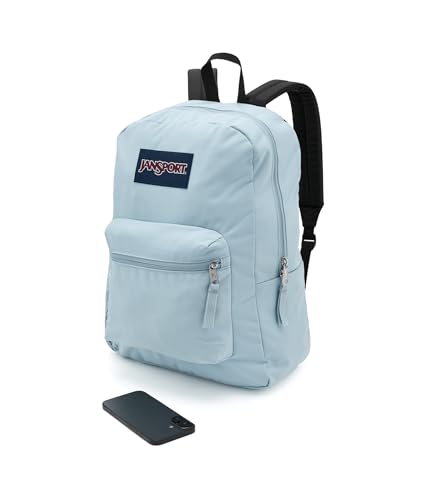 Image of JanSport Cross Town Backpack 17 inch x 12.5 inch x 6 inch - Simple Bag for Everyone with 1 Main Compartment, Front Utility Pocket - Premium Class Accessories - Blue Dusk