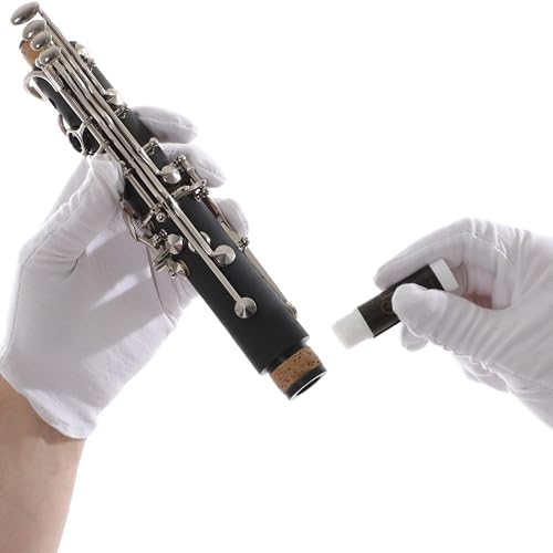 Cecilio Clarinet Care & Maintenance Kit, All in One Accessories Set with Hanky Swab, Mouthpiece Brush, Polishing Cloth, Key Brush, Cork Grease