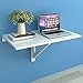 vidaXL Mesa Plegable de Pared Blanca 100x60 cm Mesita Auxiliar Abatilble Muro