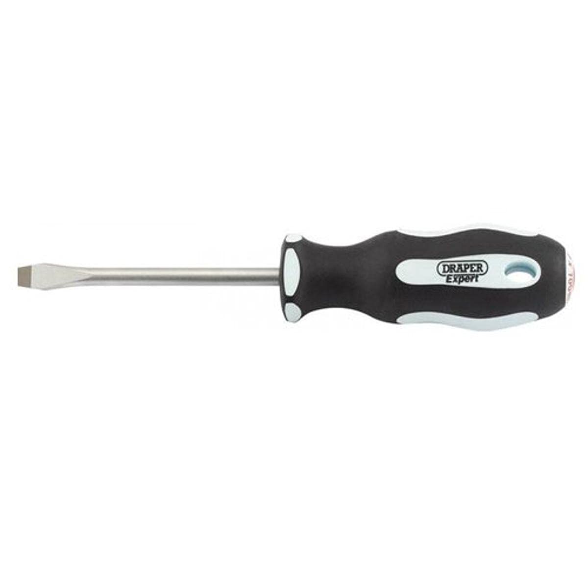 Draper 34978 Expert Plain Slot Soft Grip Parallel Tip Screwdriver, 6.5mm x 100mm, Blue