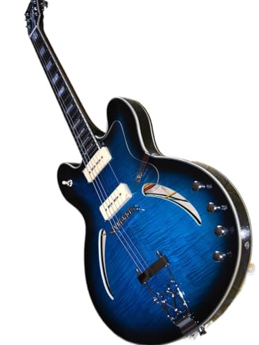 Guitare électrique Jazz acajou avec placage érable double flamme