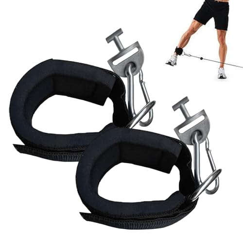 Ankle Straps for Tonal T Lock | 1Pair Nylon Gym Ankle Strap | Adjustable Stainless Steel Ankles Strap for Cable Machine | Heavy Duty Leg Hip Workout Gym Equipment for Tonal Accessories