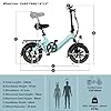 Bodywel T16PRO Folding Electric Bike, 14" Portable E-bike, City EBike with LED Display & Pedal Assist, Electric Bicycle with 36V/10.4Ah Battery, Dual Disc Brakes & Front Suspension, Unisex Adult #4