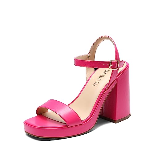Image of DREAM PAIRS Heels for Women Block Chunky Platform Sandal