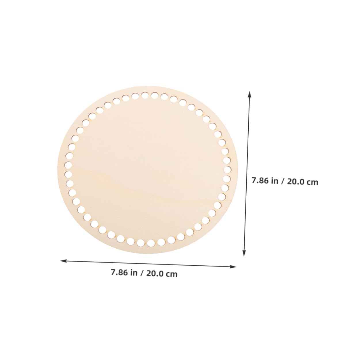 LALAFINA Crafts Wooden Base Round Knitting Wooden Base Weaving Basket Bottom Holes Compact and Portable for Projects