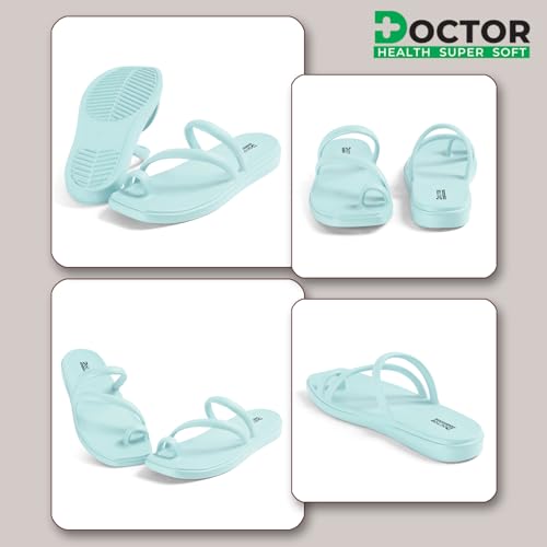 Image of DOCTOR HEALTH SUPER SOFT Premium Women's Trendy Triple Strap EVA Slippers | Soft, Open-Toe, Lightweight Daily Comfort Slides, Open-Toe Slippers for Home & Outdoor