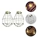 ULTECHNOVO Metal Bulb Guard Lamp Cage, Adjustable Industrial Clamp for Base, Pendant, Farmhouse Light Fixture, Vintage Shades, 2 Pack